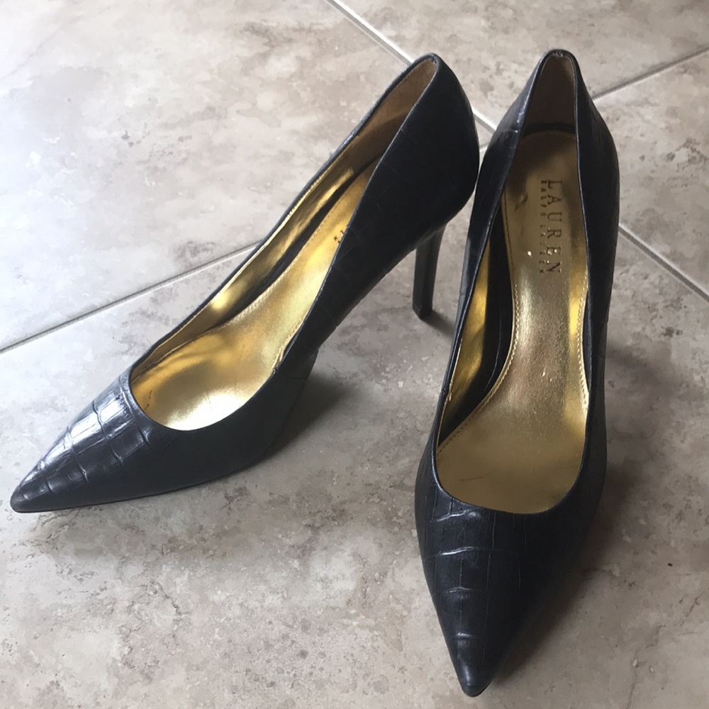 Ralph Lauren Leather Pumps High Heels Size 10